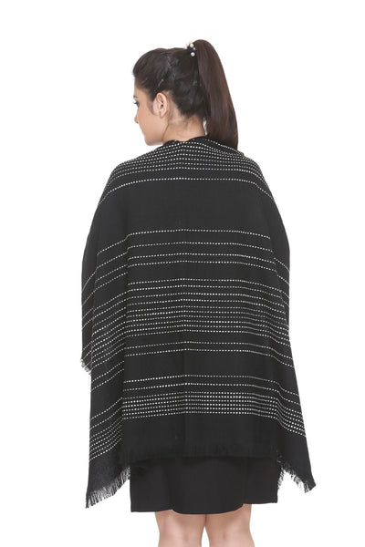 Women's Shawl Wrap Scarf - Black/Grey