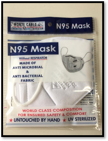 Monte Carlo soft face masks - Pack of individually packed 20 masks